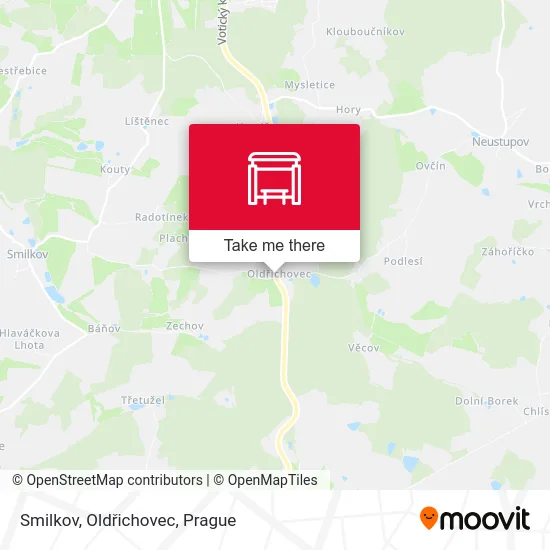 Карта Smilkov, Oldřichovec