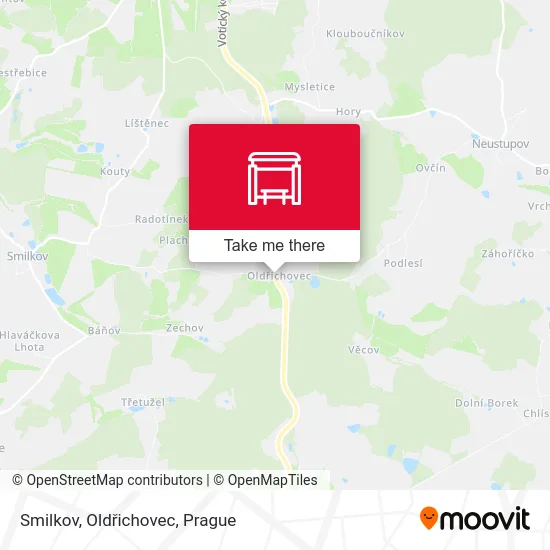 Карта Smilkov, Oldřichovec