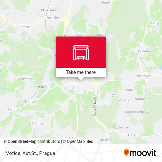 Карта Votice, Aut.St.