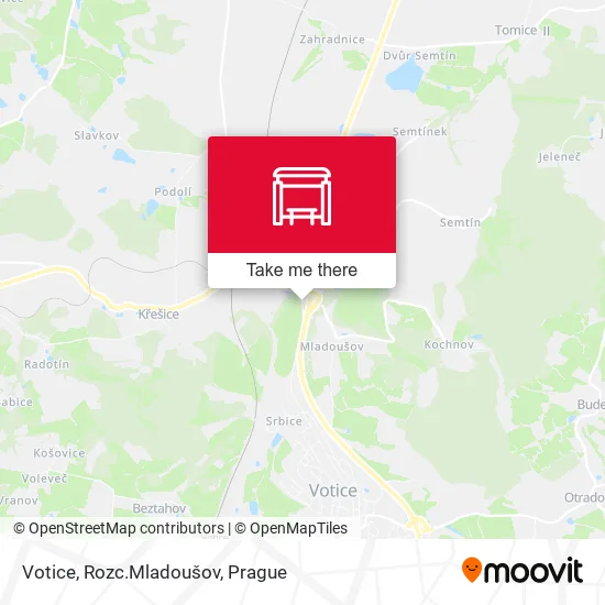 Карта Votice, Rozc.Mladoušov