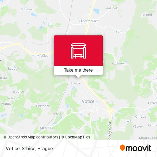 Карта Votice, Srbice