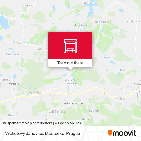 Карта Vrchotovy Janovice, Městečko
