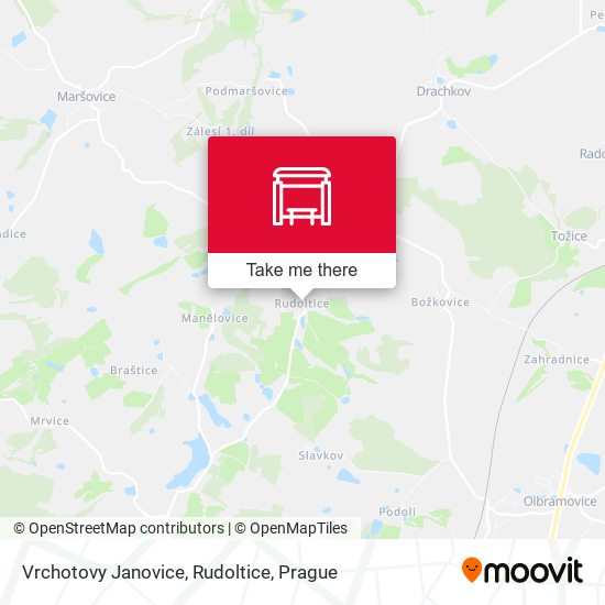 Vrchotovy Janovice, Rudoltice map