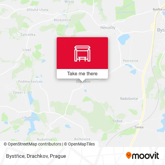Карта Bystřice, Drachkov