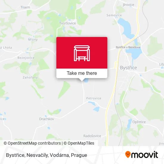 Карта Bystřice, Nesvačily, Vodárna