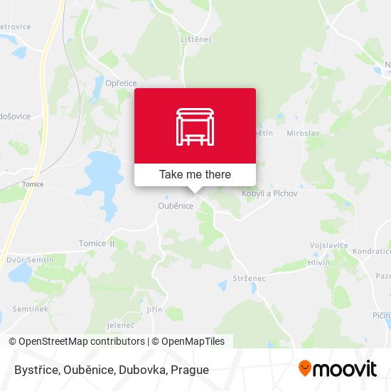 Bystřice, Ouběnice, Dubovka map