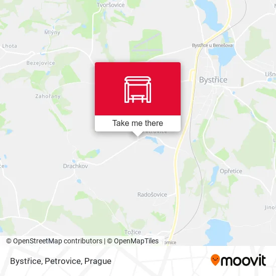 Карта Bystřice, Petrovice