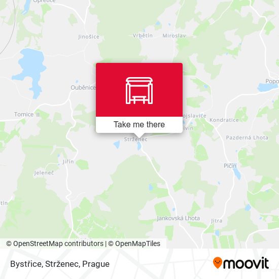 Bystřice, Strženec map