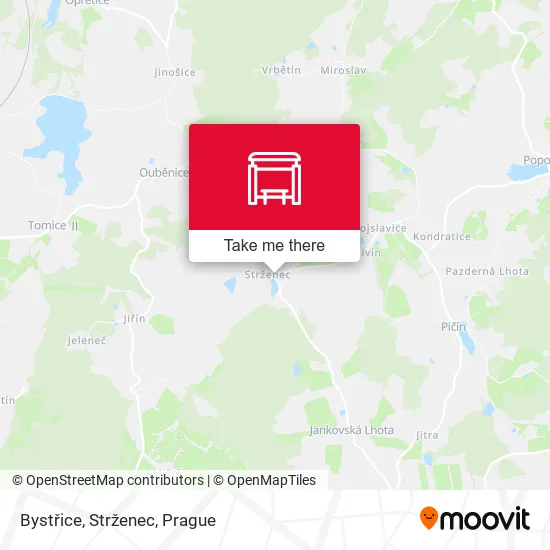 Карта Bystřice, Strženec
