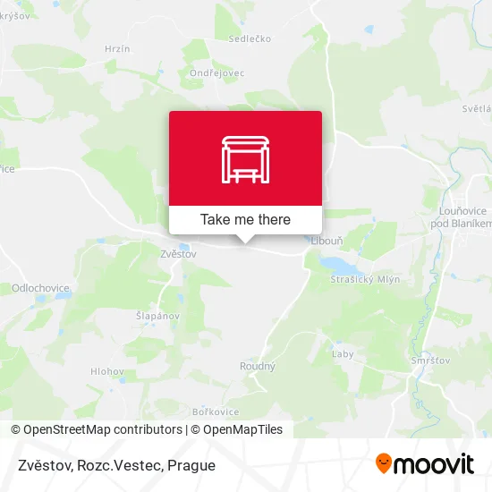 Карта Zvěstov, Rozc.Vestec