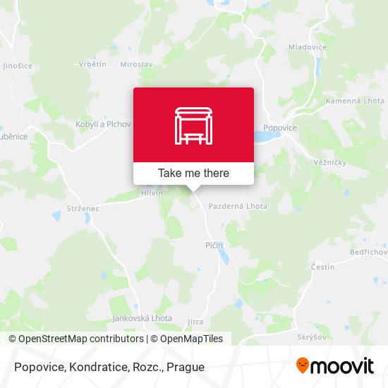 Popovice, Kondratice, Rozc. map