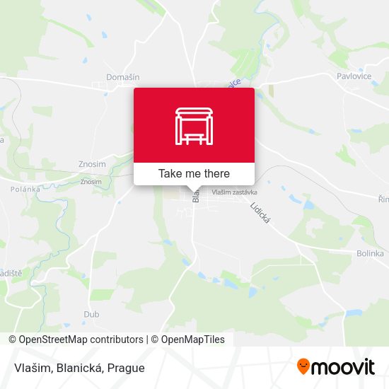 Карта Vlašim, Blanická