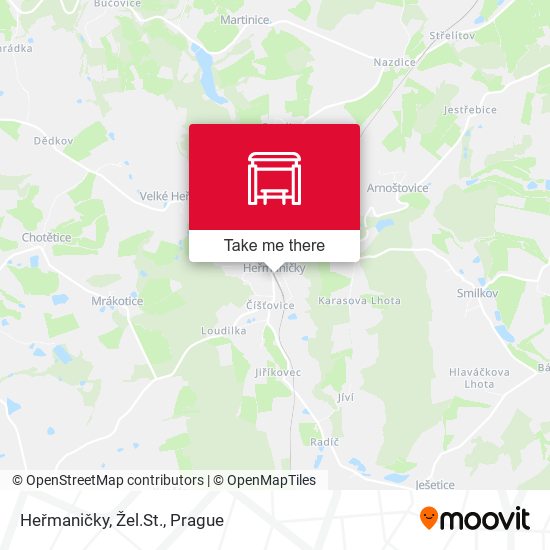 Heřmaničky, Žel.St. map