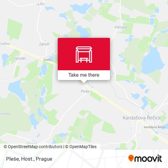 Карта Pleše, Host.