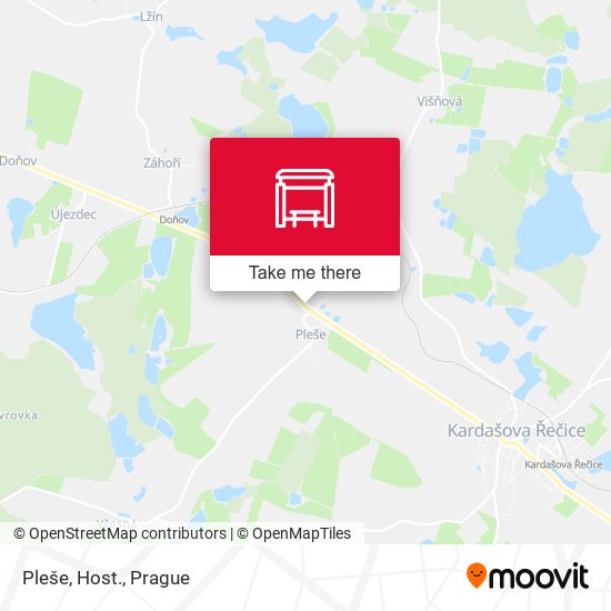 Карта Pleše, Host.