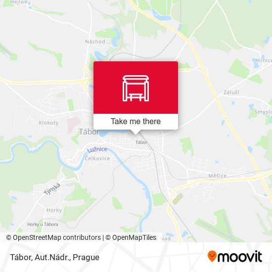 Tábor, Aut.Nádr. map