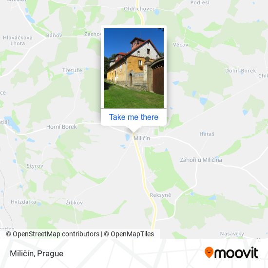 Miličín (C) map