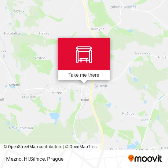Карта Mezno, Hl.Silnice