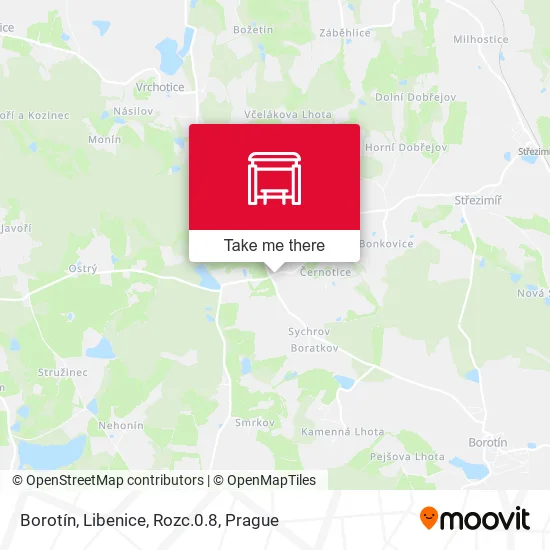Карта Borotín, Libenice, Rozc.0.8