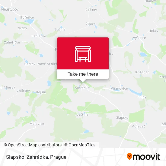 Карта Slapsko, Zahrádka