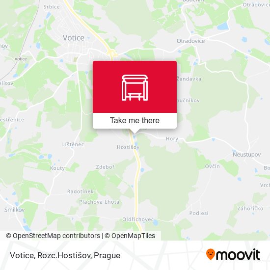 Карта Votice, Rozc.Hostišov