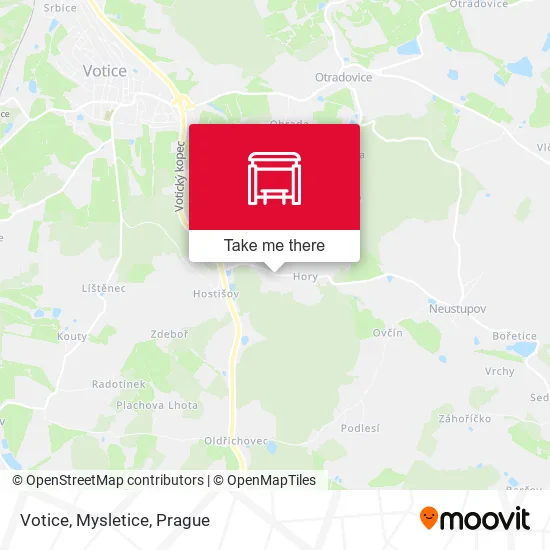 Карта Votice, Mysletice
