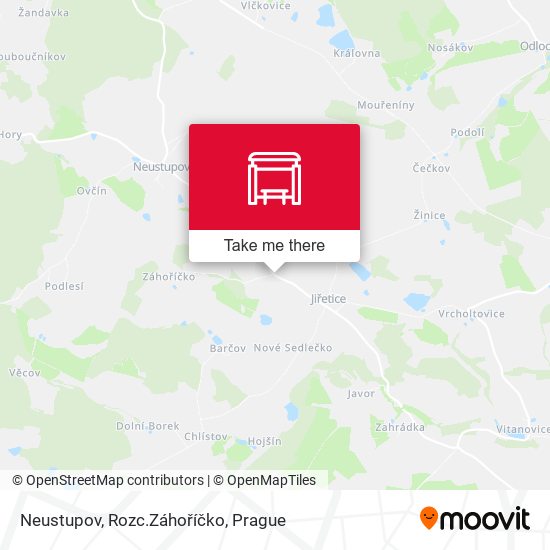 Карта Neustupov, Rozc.Záhoříčko