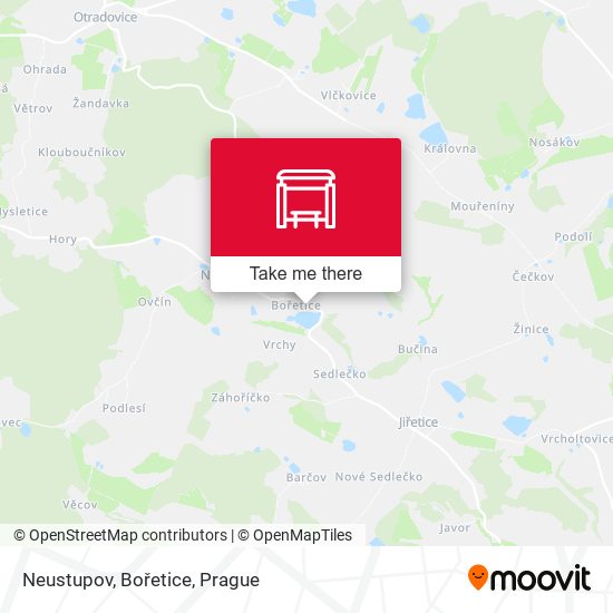 Neustupov, Bořetice map