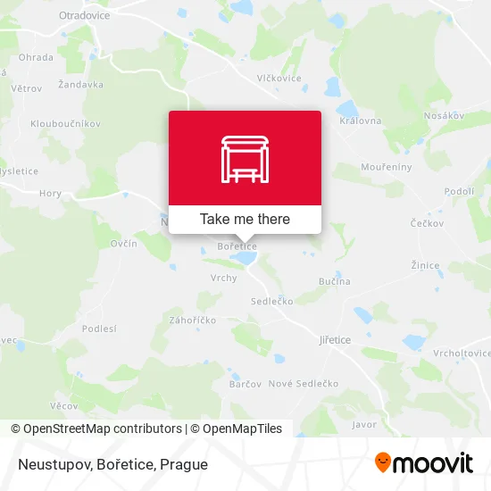 Карта Neustupov, Bořetice