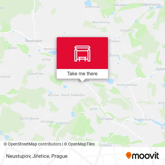 Карта Neustupov, Jiřetice