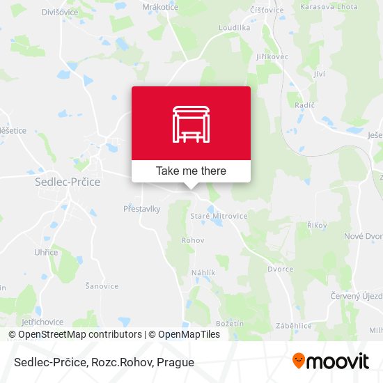 Sedlec-Prčice, Rozc.Rohov map