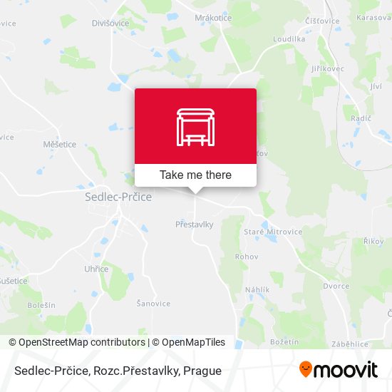 Sedlec-Prčice, Rozc.Přestavlky map
