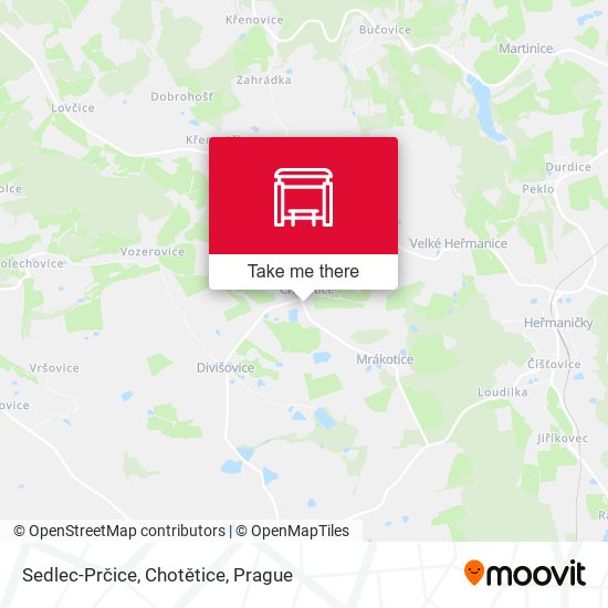 Sedlec-Prčice, Chotětice map
