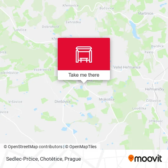 Карта Sedlec-Prčice, Chotětice