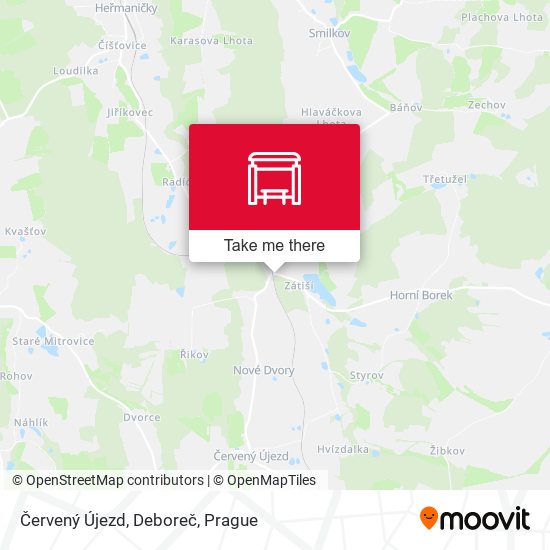 Červený Újezd, Deboreč map