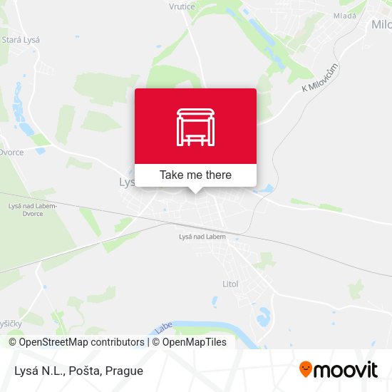 Карта Lysá N.L., Pošta