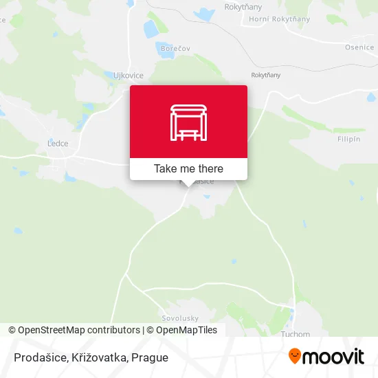 Карта Prodašice, Křižovatka