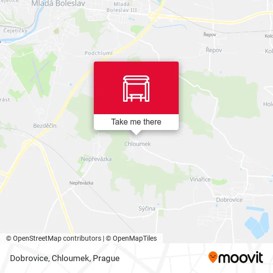 Карта Dobrovice, Chloumek