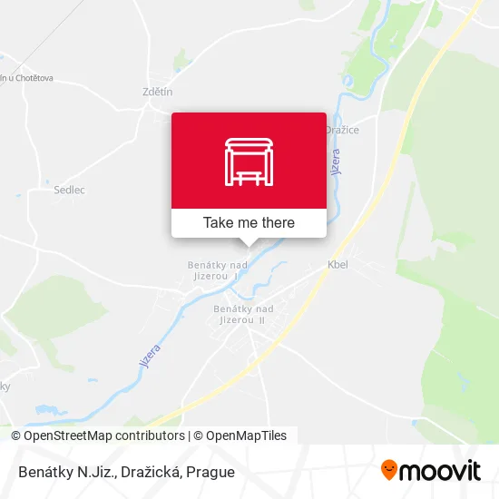 Карта Benátky N.Jiz., Dražická