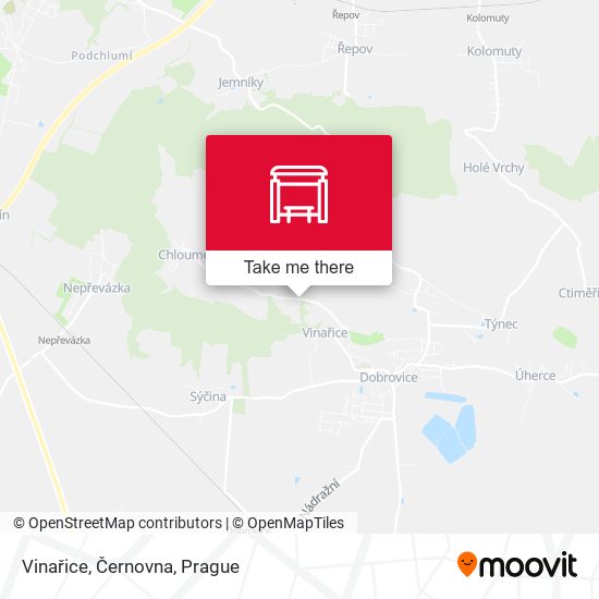 Vinařice, Černovna map