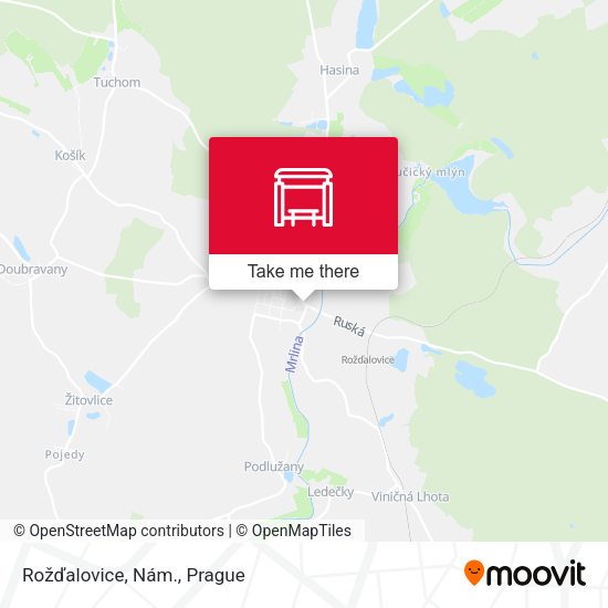 Rožďalovice, Nám. map