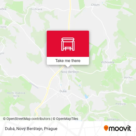 Карта Dubá, Nový Berštejn