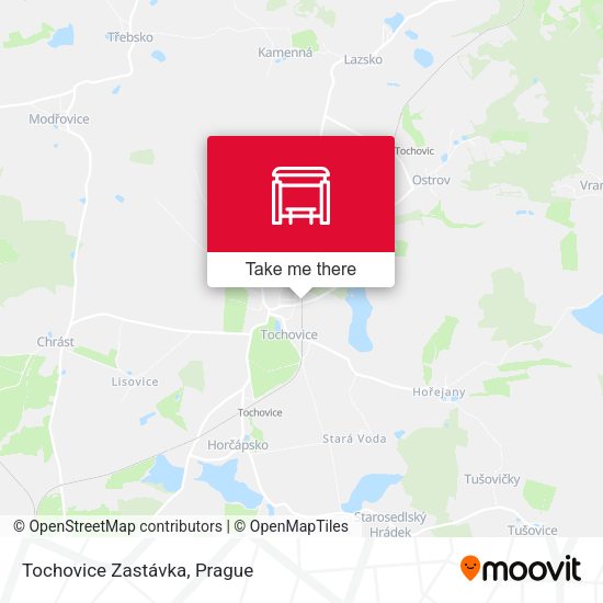 Карта Tochovice Zastávka