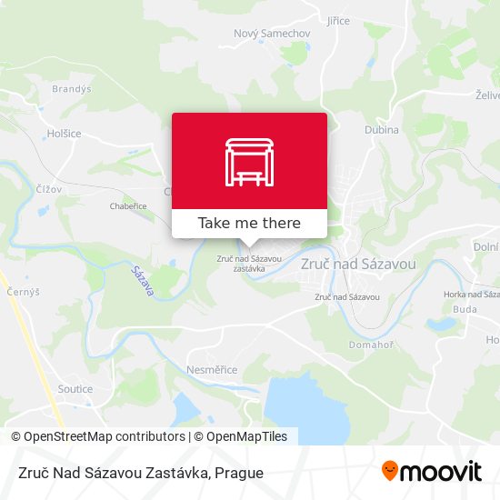 Zruč Nad Sázavou Zastávka map