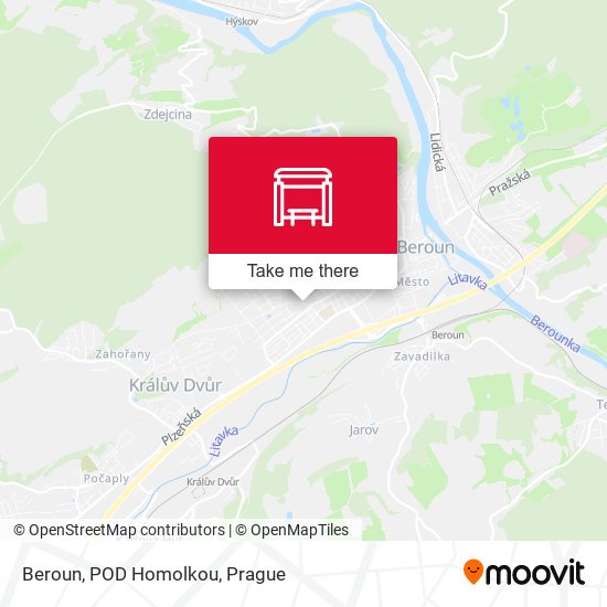 Beroun, POD Homolkou map