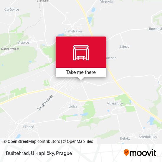 Buštěhrad, U Kapličky map