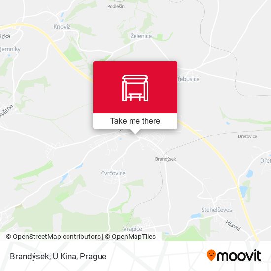 Brandýsek, U Kina map