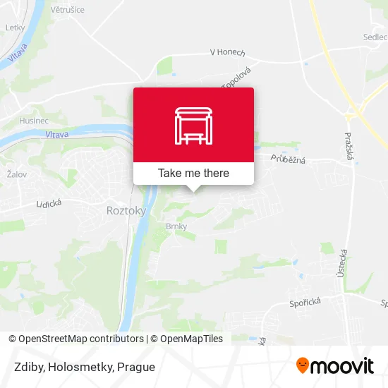 Карта Zdiby, Holosmetky