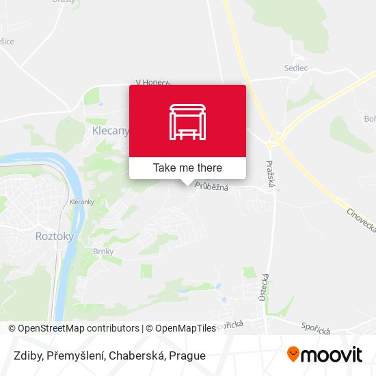 Zdiby, Přemyšlení, Chaberská map