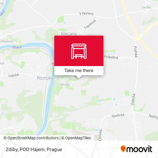 Карта Zdiby, POD Hájem